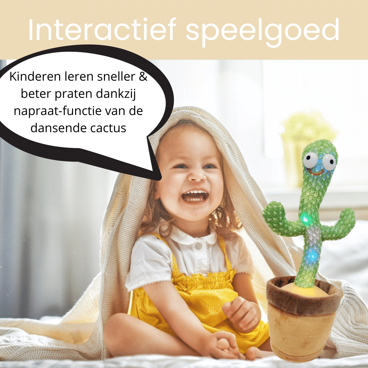 Plaything that responds to sounds - Dancing cactus