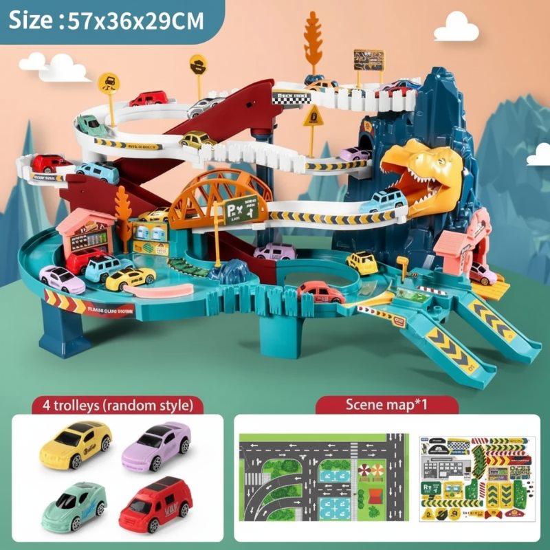 Cool & Educational – Dino Race Track with Cars