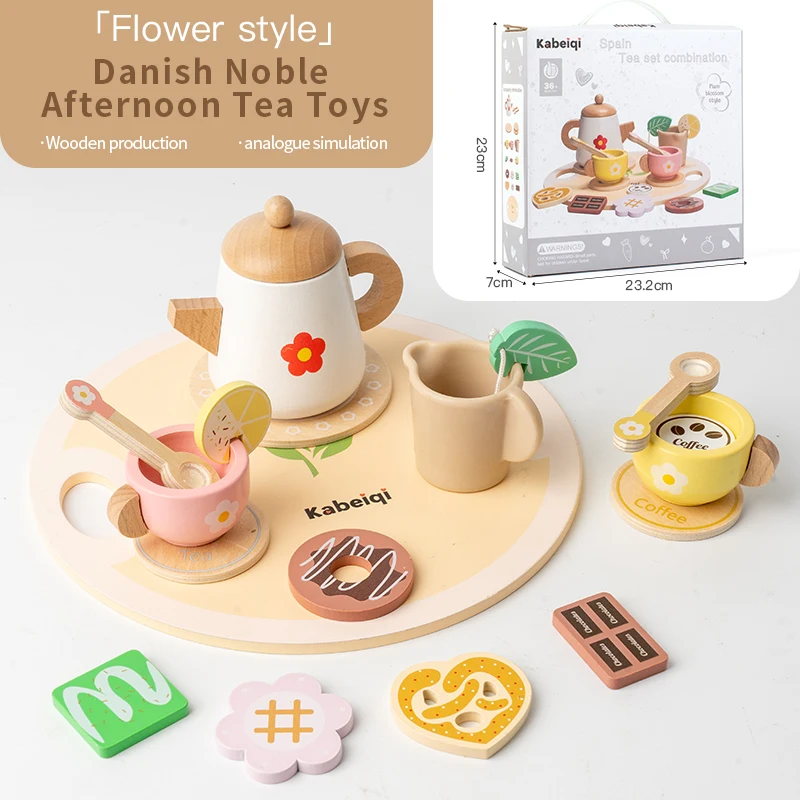Simple & Charming – Wooden Tea Kit for Children