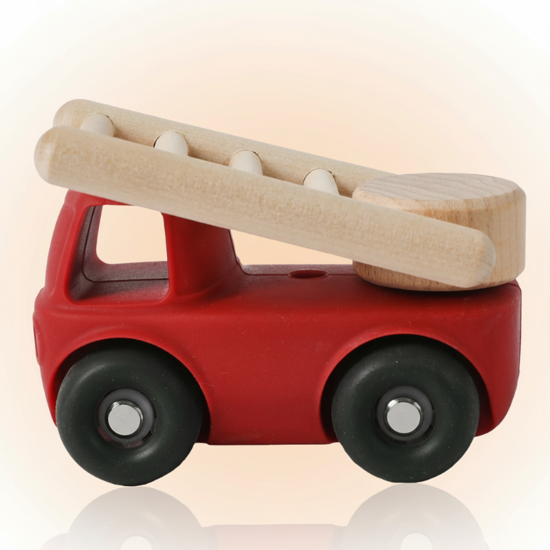 Safe & Teething-Friendly – Silicone Teething Plaything Vehicle