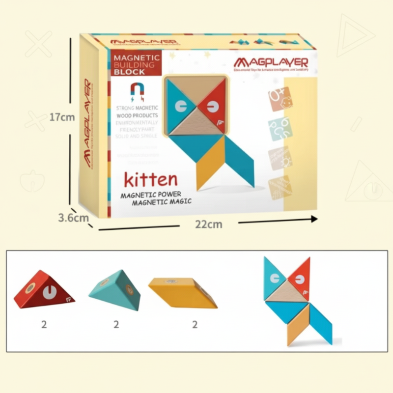 Innovative & Motor Skills – DIY Wooden Magnetic Building Blocks