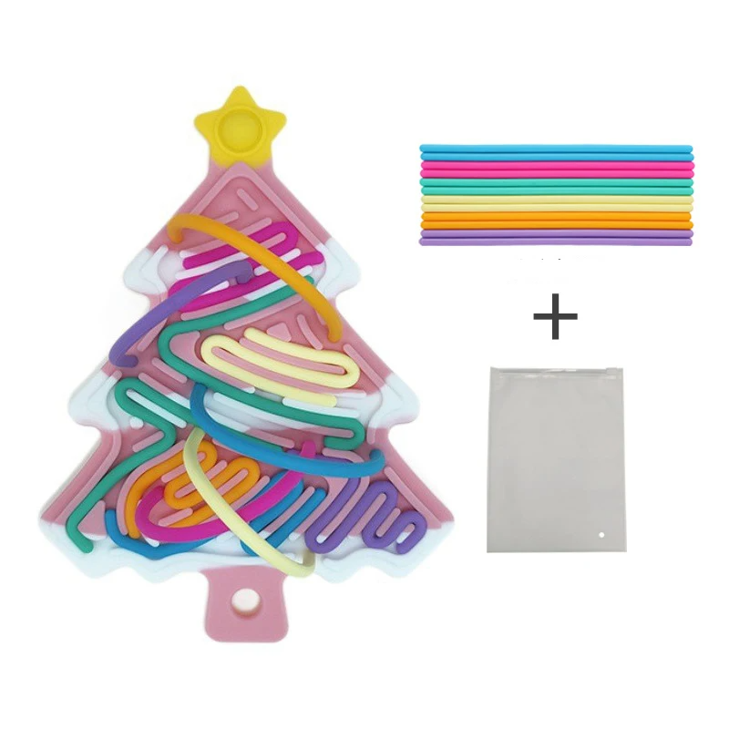 Compact, Christmassy & Play - Silicone Fidget Christmas Tree