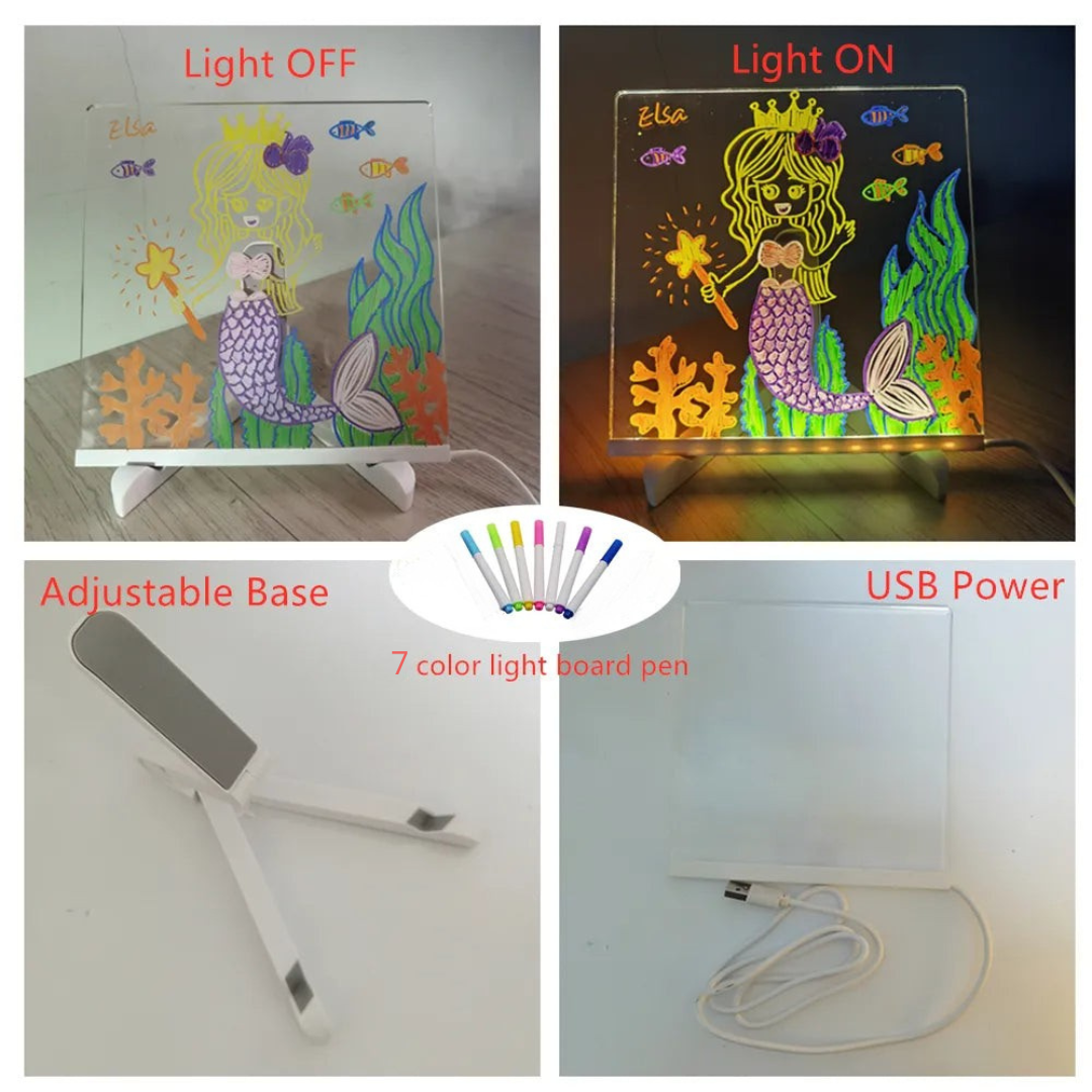 Shining stories - Illuminated drawing board