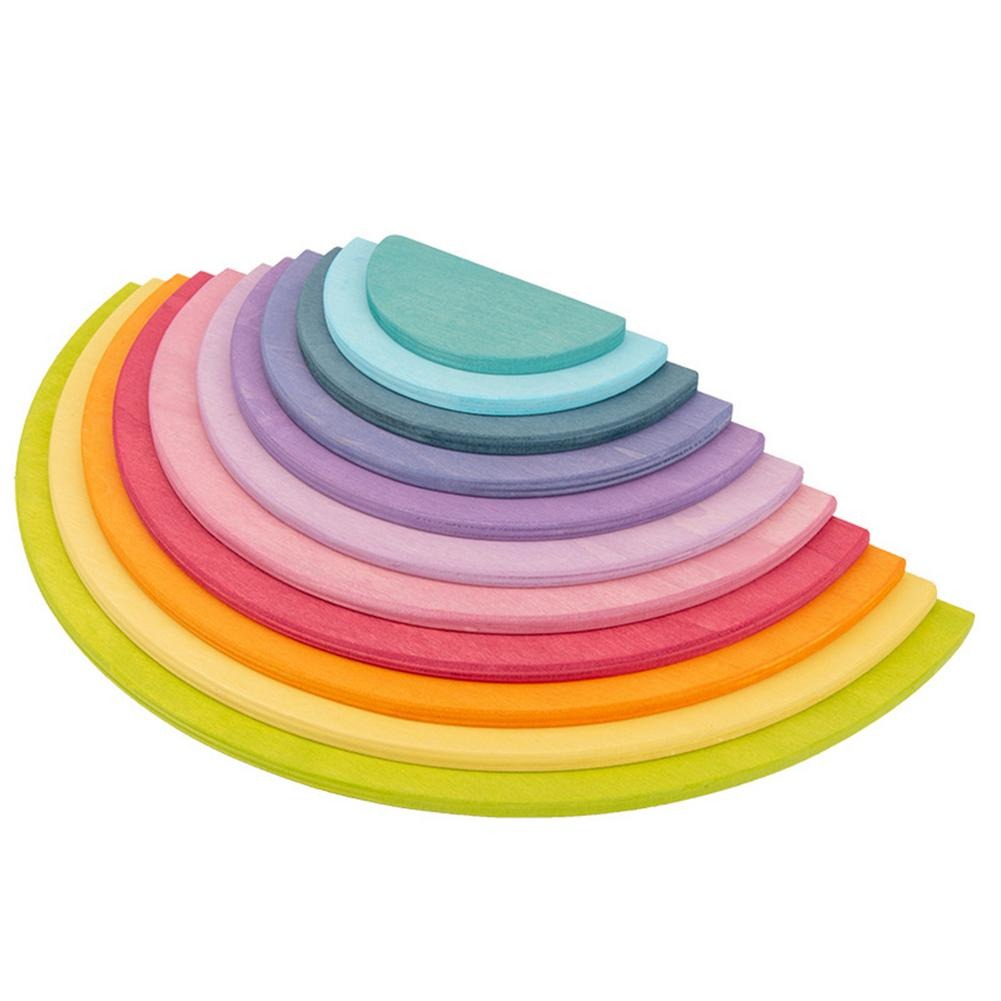 Unlimited building possibilities - Wood rainbow discs