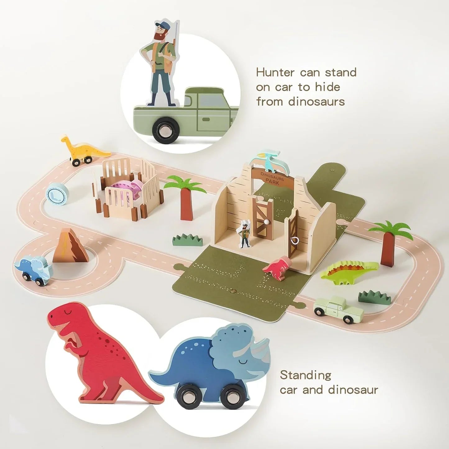 Prehistoric Play - Wooden Dino Park Set