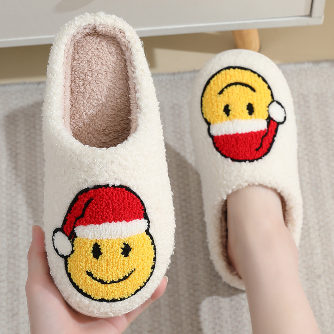 Northern Lights Children - Warm & Festive - Plush patterned Christmas slippers