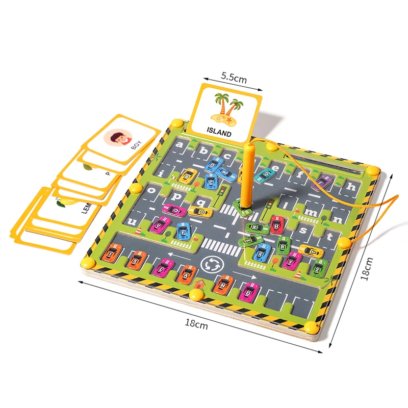 Maze Play Sorting – Wooden Magnetic Balls Puzzle