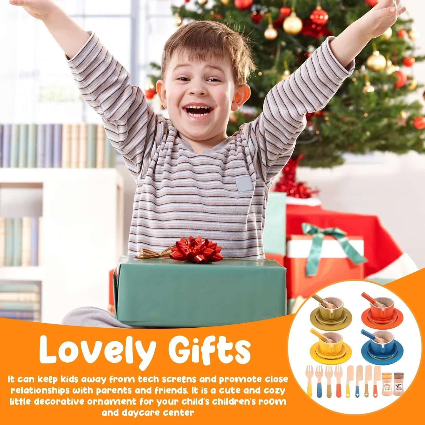 Innovative & Educational - Wooden Kitchen Play Set Child