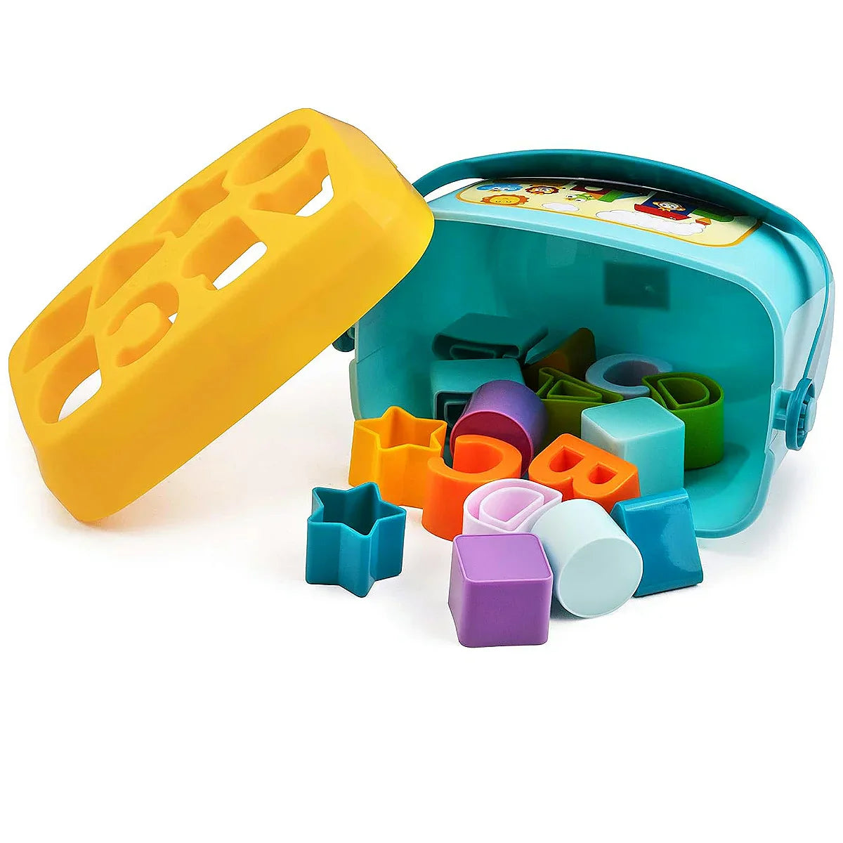 Play & Learn – Vibrant Shapes Sorting Bucket