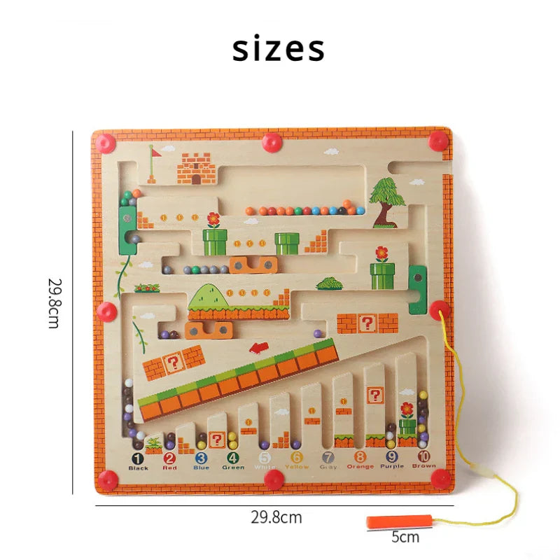 Colorful Counting Play - Wooden Magnetic Puzzle