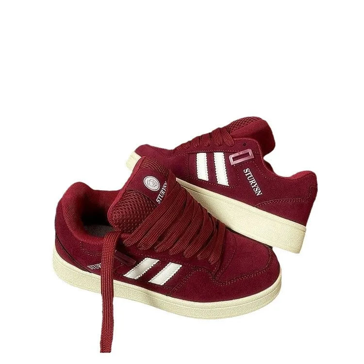 Fashionable and comfortable – burgundy sneakers