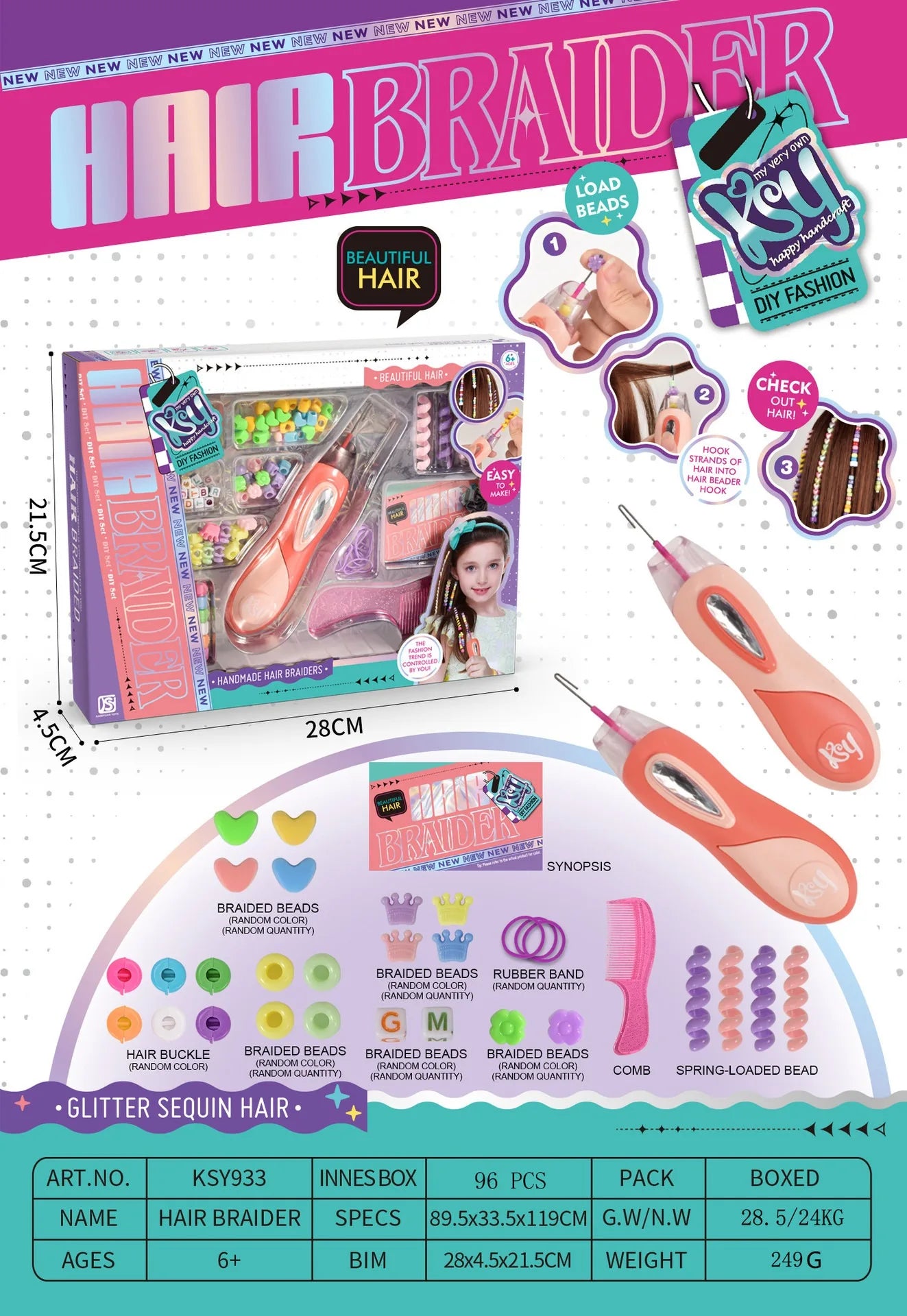 DIY Braiding Play - Hair Braiding Machine