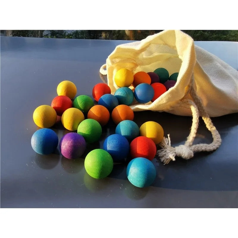 Wood Balls Rainbow