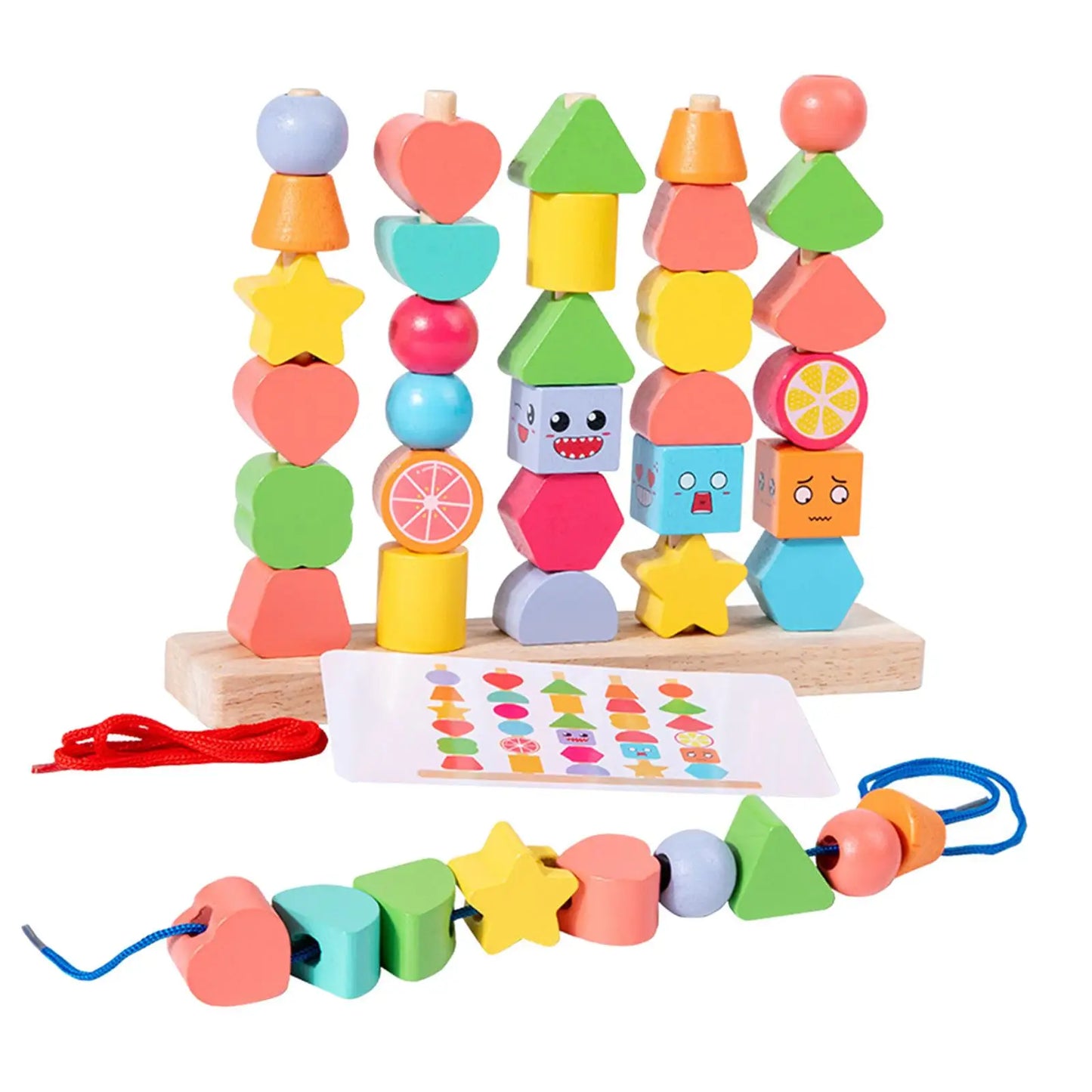 Creates spatial understanding - Wooden Educational Blocks