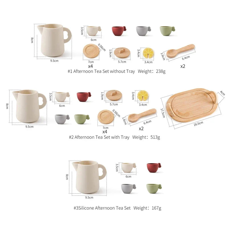 Wood & Silicone - Plaything Tea Set