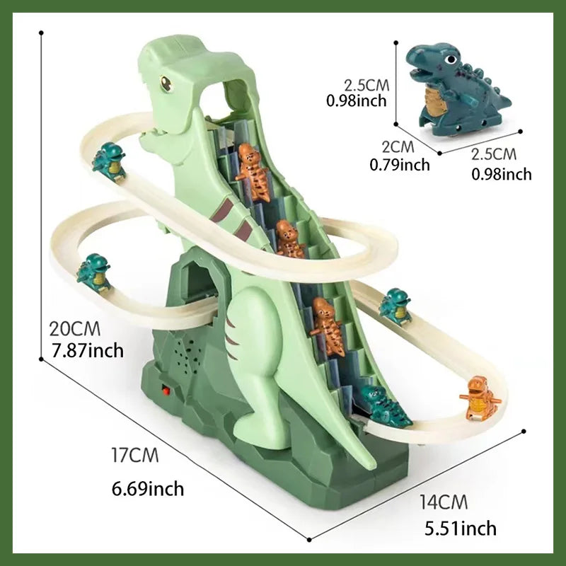Mini Roller Coaster Play - Dino Slide