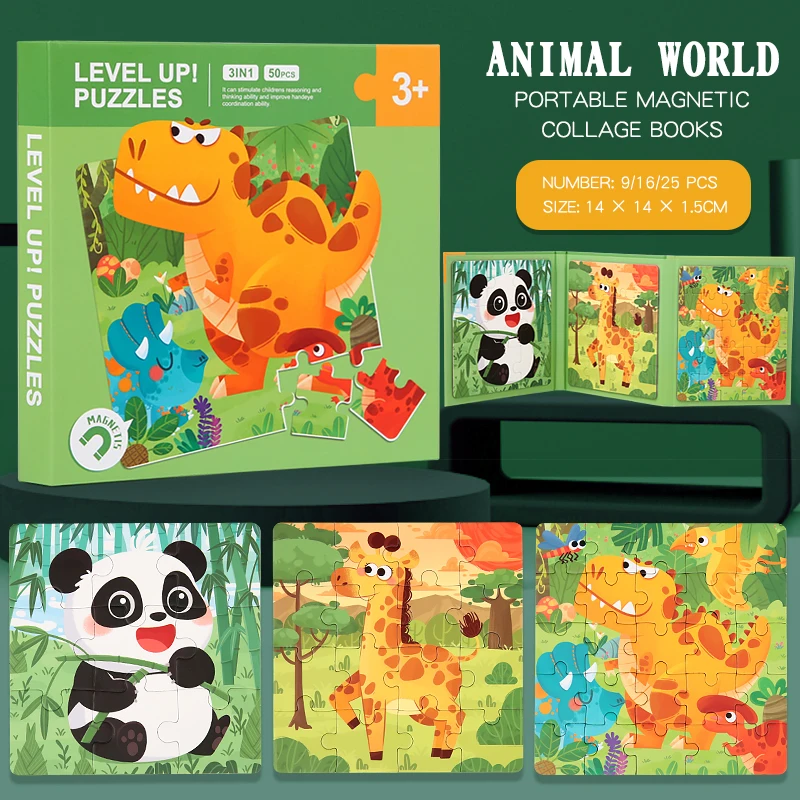 Animal Friends Play - Magnetic Puzzle Book