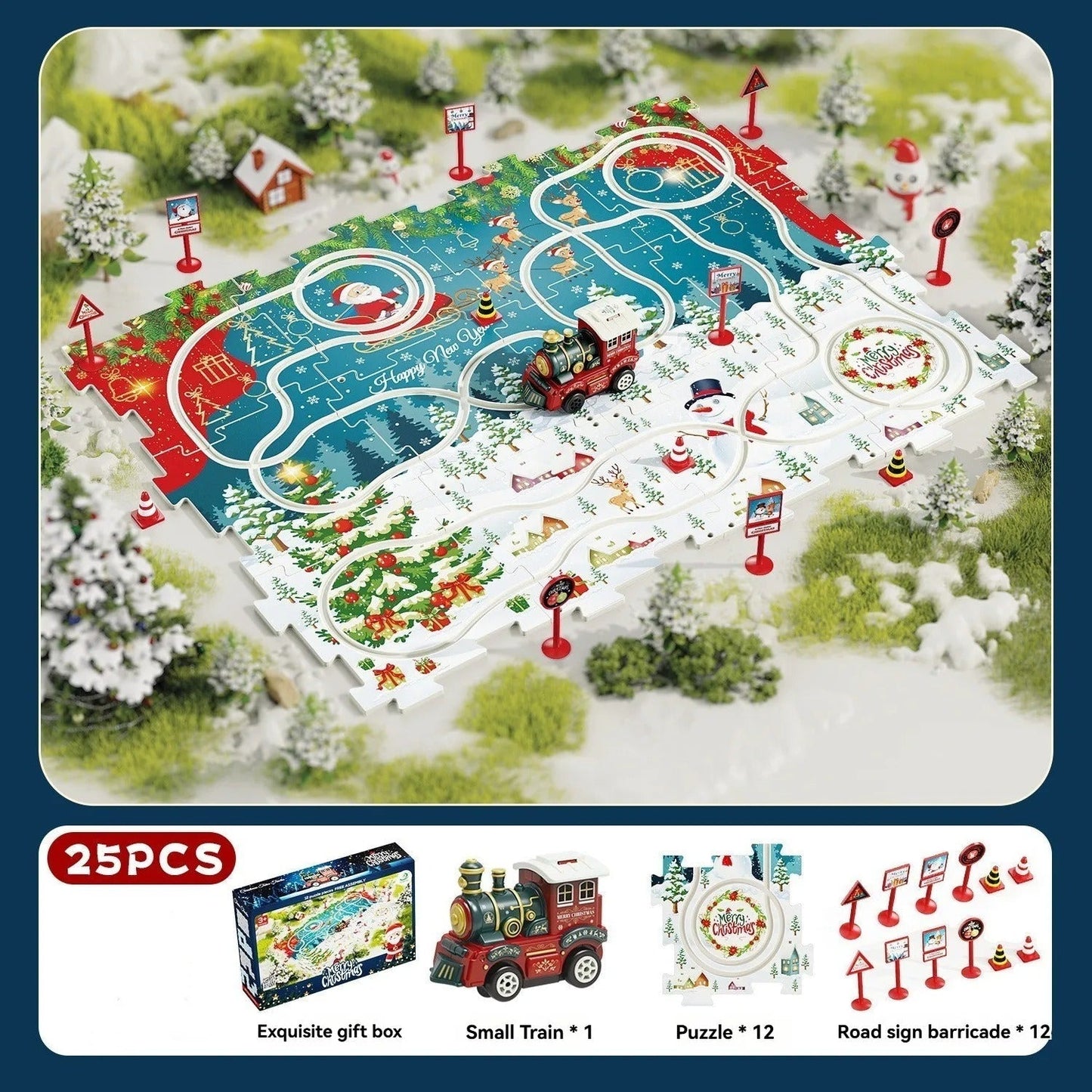 Build your own Christmas wonderland - Christmas Train puzzle