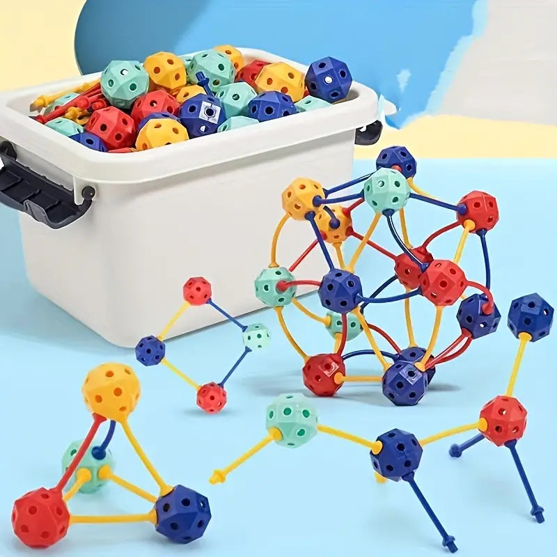 Flexible PVC beads - 3D Geometric building blocks