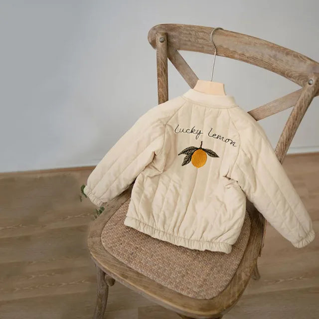 Cotton Winter Coat with Embroidery.