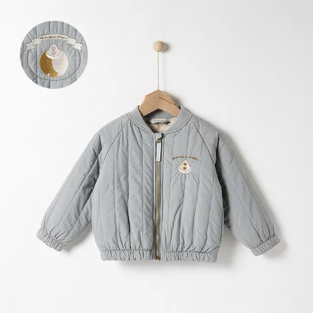 Cotton Winter Coat with Embroidery.