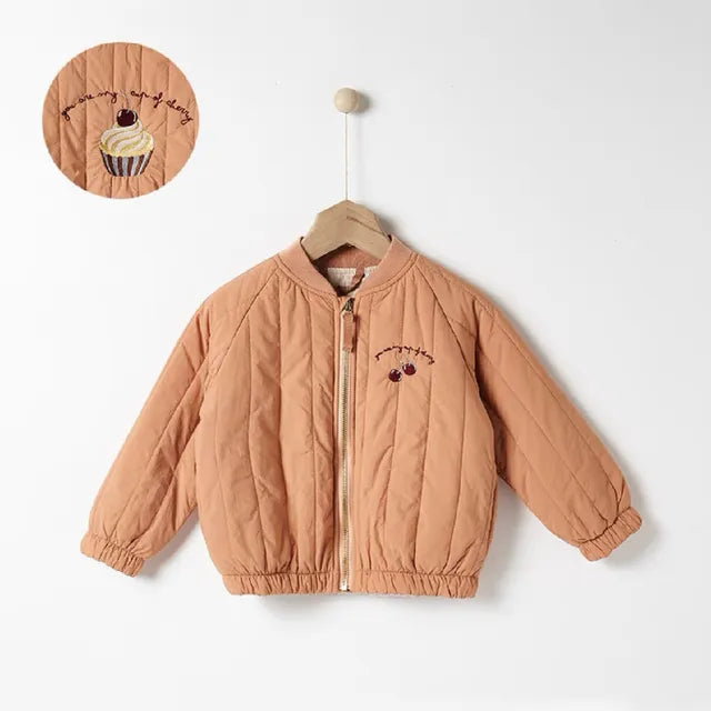 Cotton Winter Coat with Embroidery.
