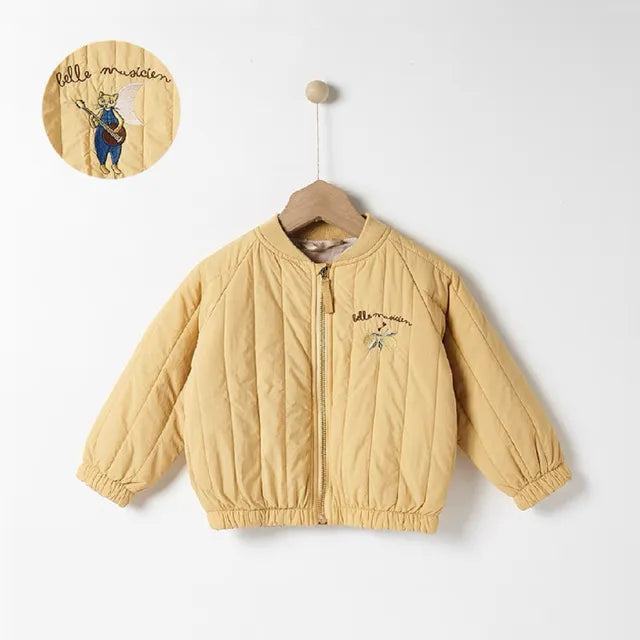 Cotton Winter Coat with Embroidery.