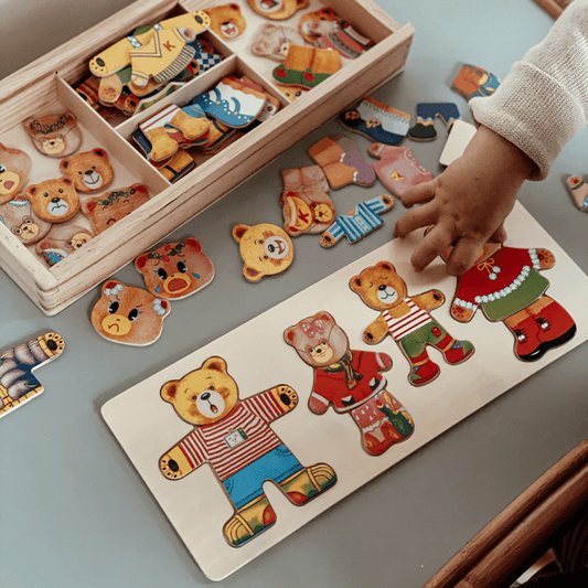 Wood jigsaw puzzle 'Boris the teddy bear'