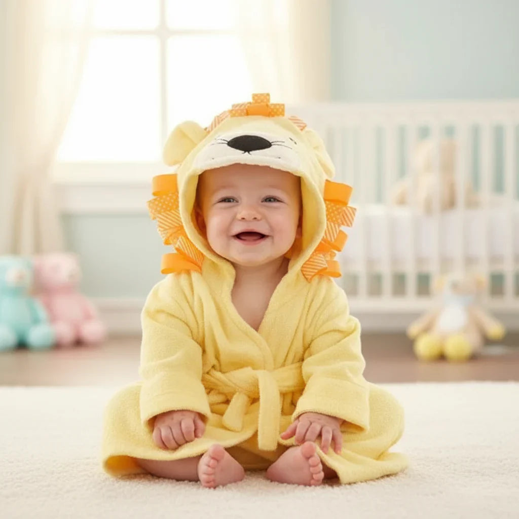 Plush & Absorbent – Bathrobe with Animal Design