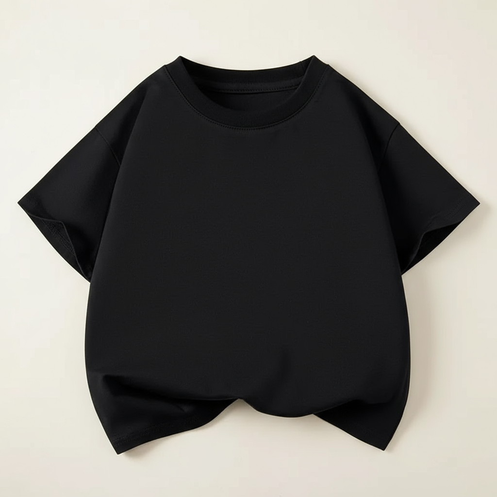 Casual & Plush – Relaxed Fit T-shirt with Round Neck