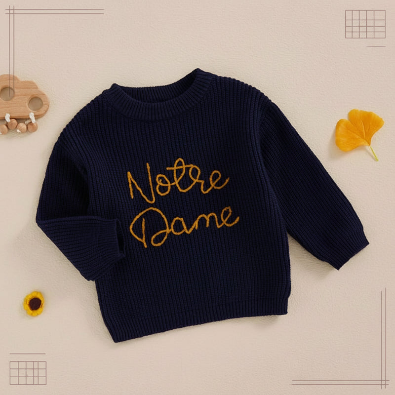 Comfortable & Playful – 'Notre Dame' Sweater