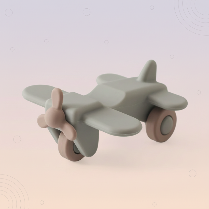 Safe & Teething-Friendly – Silicone Teething Plaything Vehicle