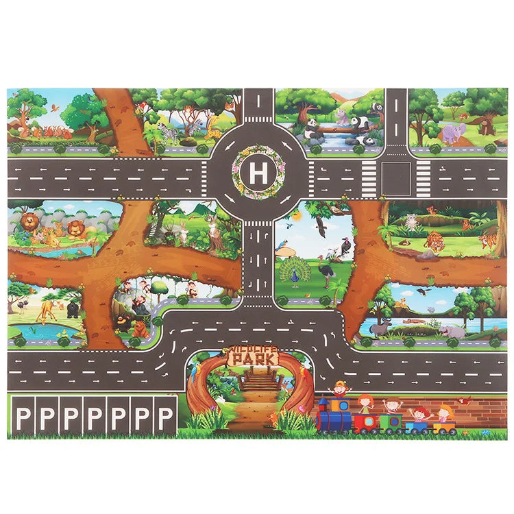 Car Adventure - Amazing City Playmat™ - City Car Play Mat