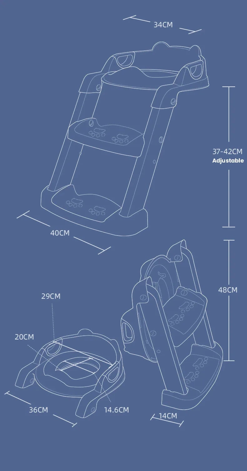Toilet training for little ones - Folding potty chair