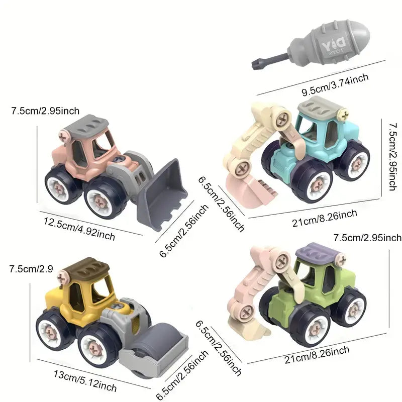 Compact construction vehicles