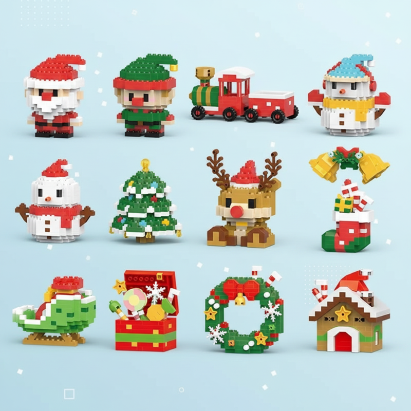 Cheerful & Decorative – Christmas Compact Building Blocks