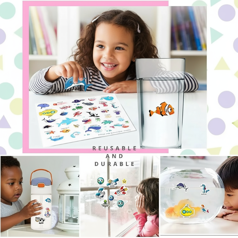 Vibrant & Educational - Reusable Sticker Book