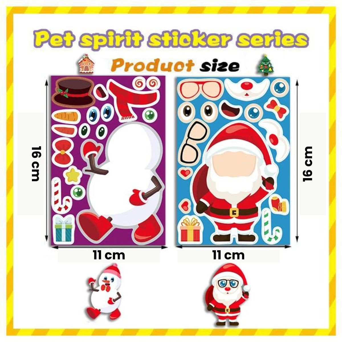 Christmas time in stickers - Sticker sheet Christmas
