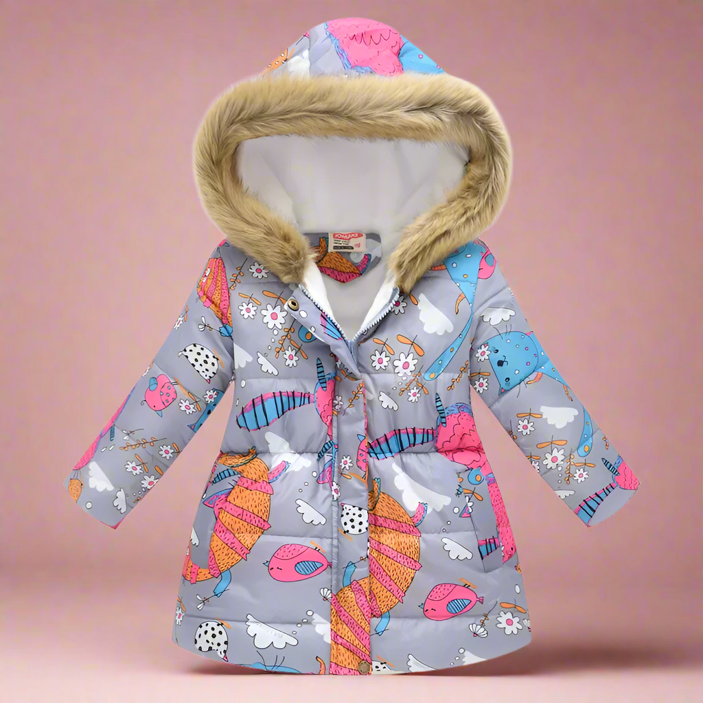 Elegant & Cozy – Quilted Winter Coat for Girls