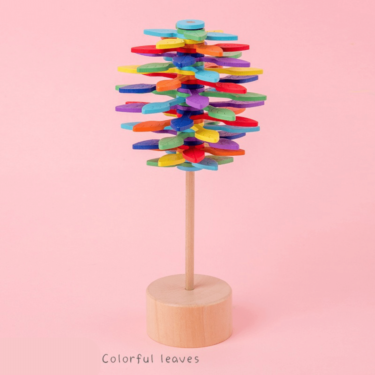 Rotating wooden lollipop - Wood stress toy