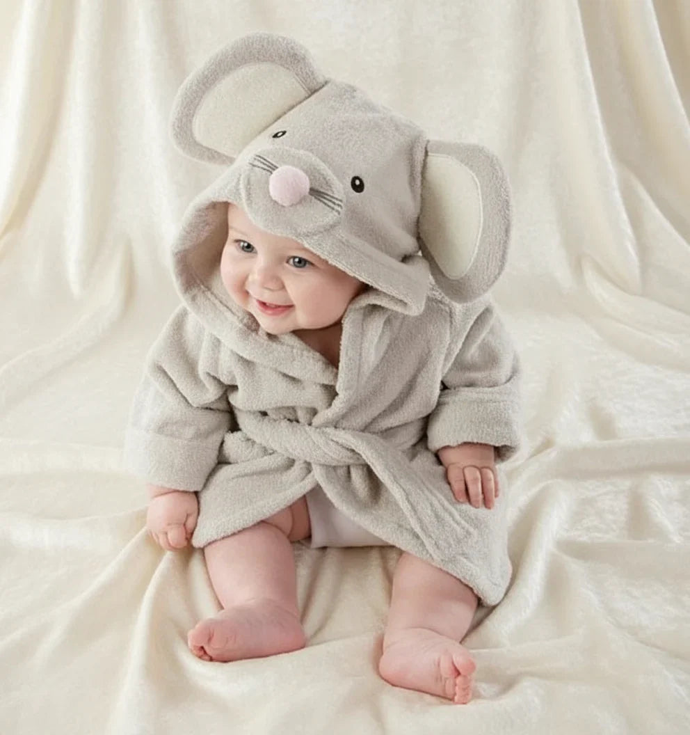 Plush & Absorbent – Bathrobe with Animal Design