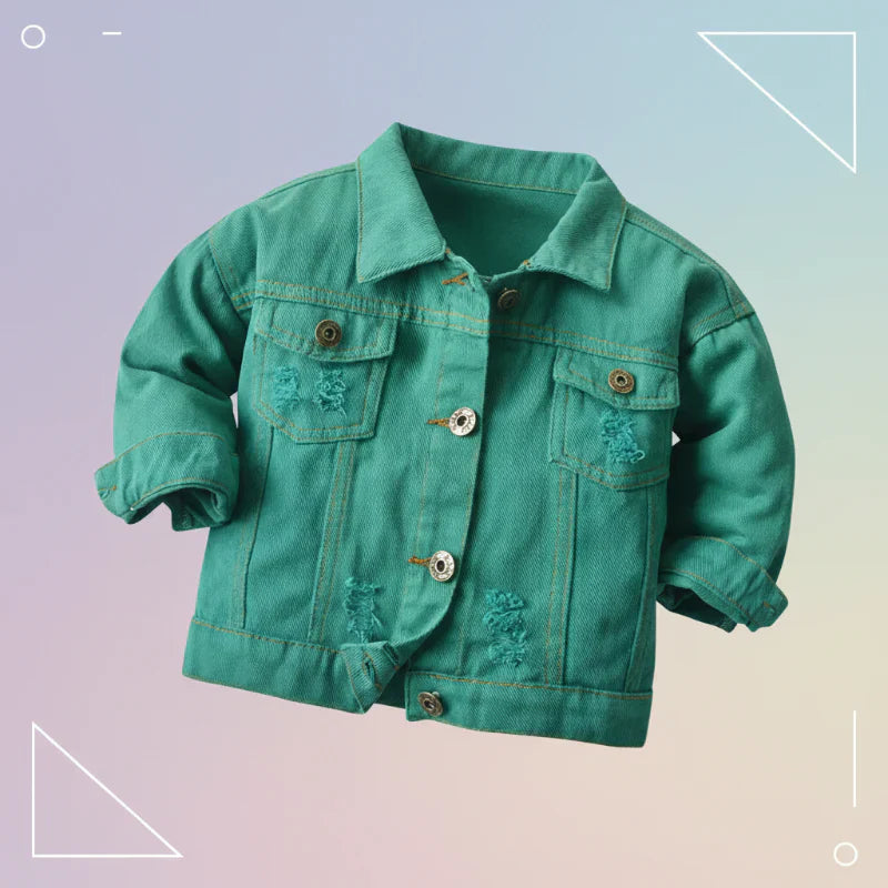 Candy Color Denim Jacket – Lightweight Denim Jacket for Children