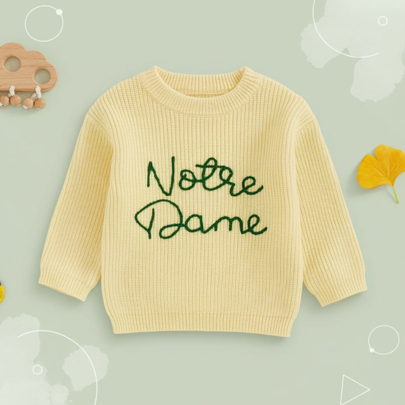Comfortable & Playful – 'Notre Dame' Sweater