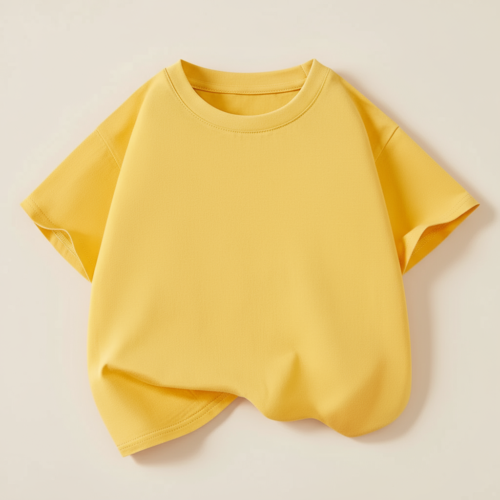 Casual & Plush – Relaxed Fit T-shirt with Round Neck