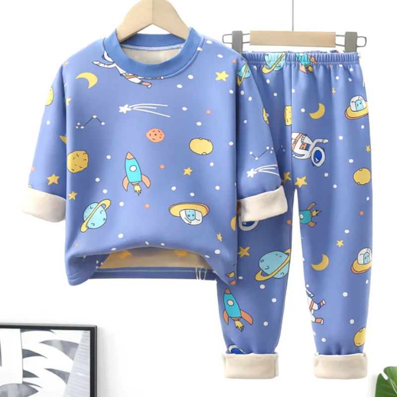 Kinder Cartoon Fleece Pyjama
