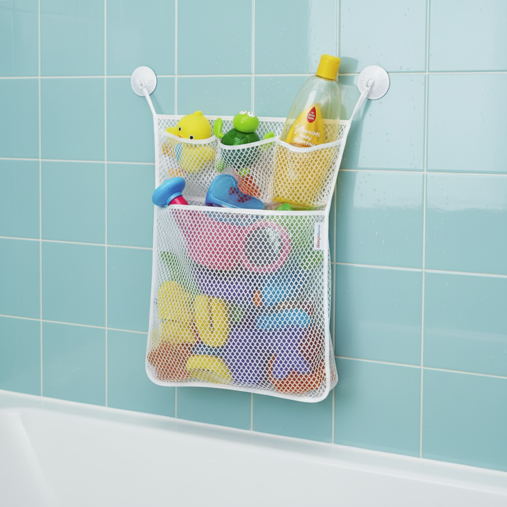 Mold-Free & Spacious – Bath Storage Net for Bath Toys
