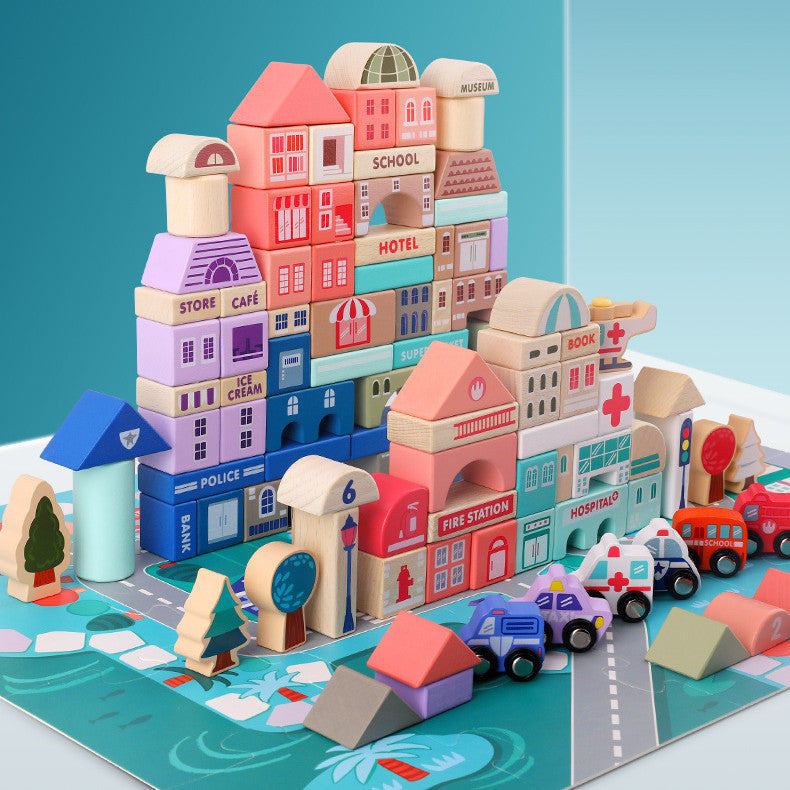 Educational & Play – Wooden Building Blocks in the City