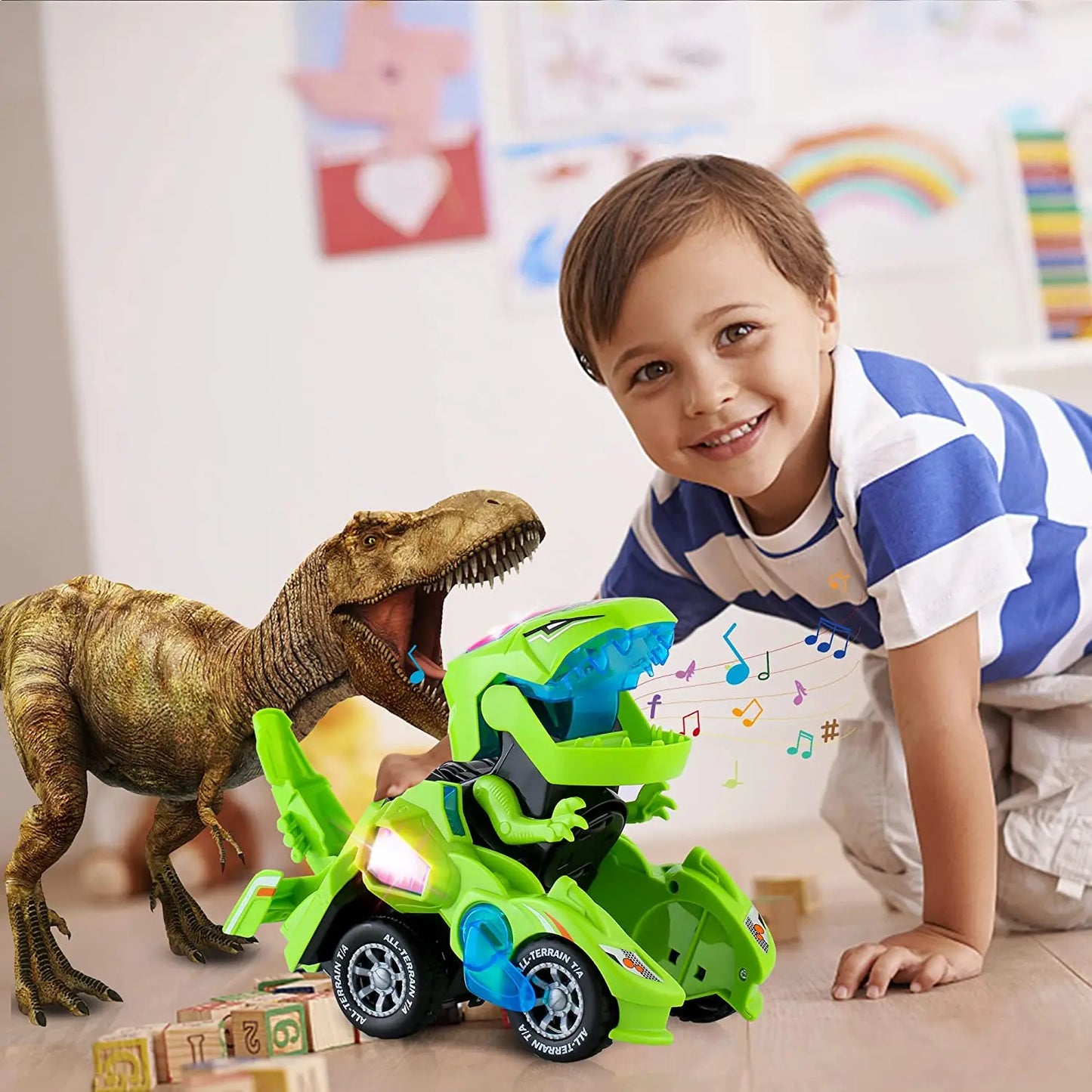 Transforming robot car