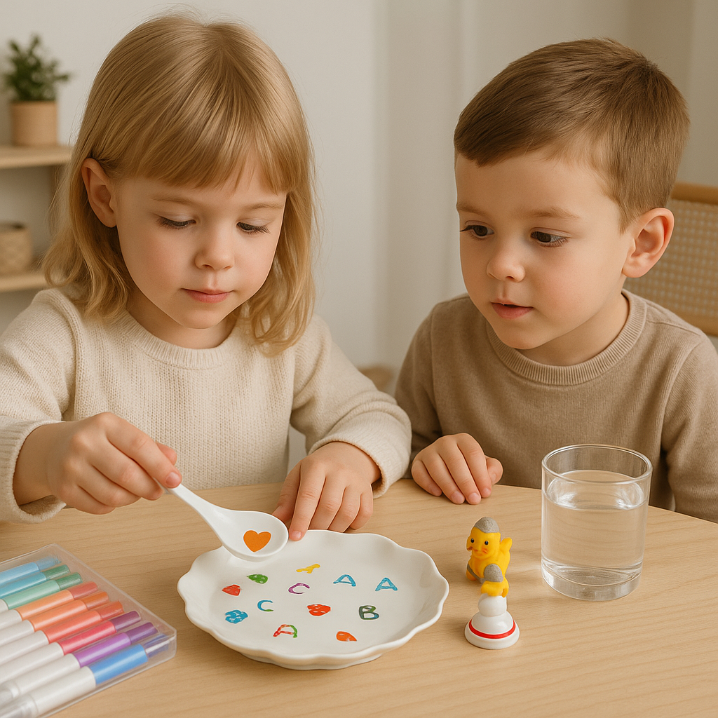 Innovative works of art in water - Watercolour sticker set (+ FREE ceramic spoon)