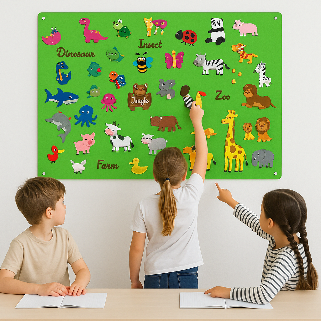 Meet the wonderful animals! - Felt board